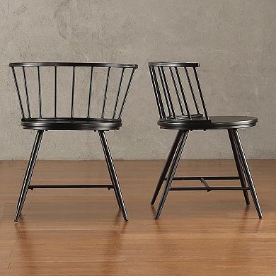 HomeVance Emmet 2-piece Low Back Windsor Chair Set