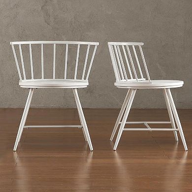 HomeVance Emmet 2-piece Low Back Windsor Chair Set