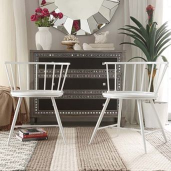 HomeVance Emmet 2 pc Low Back Windsor Chair Set