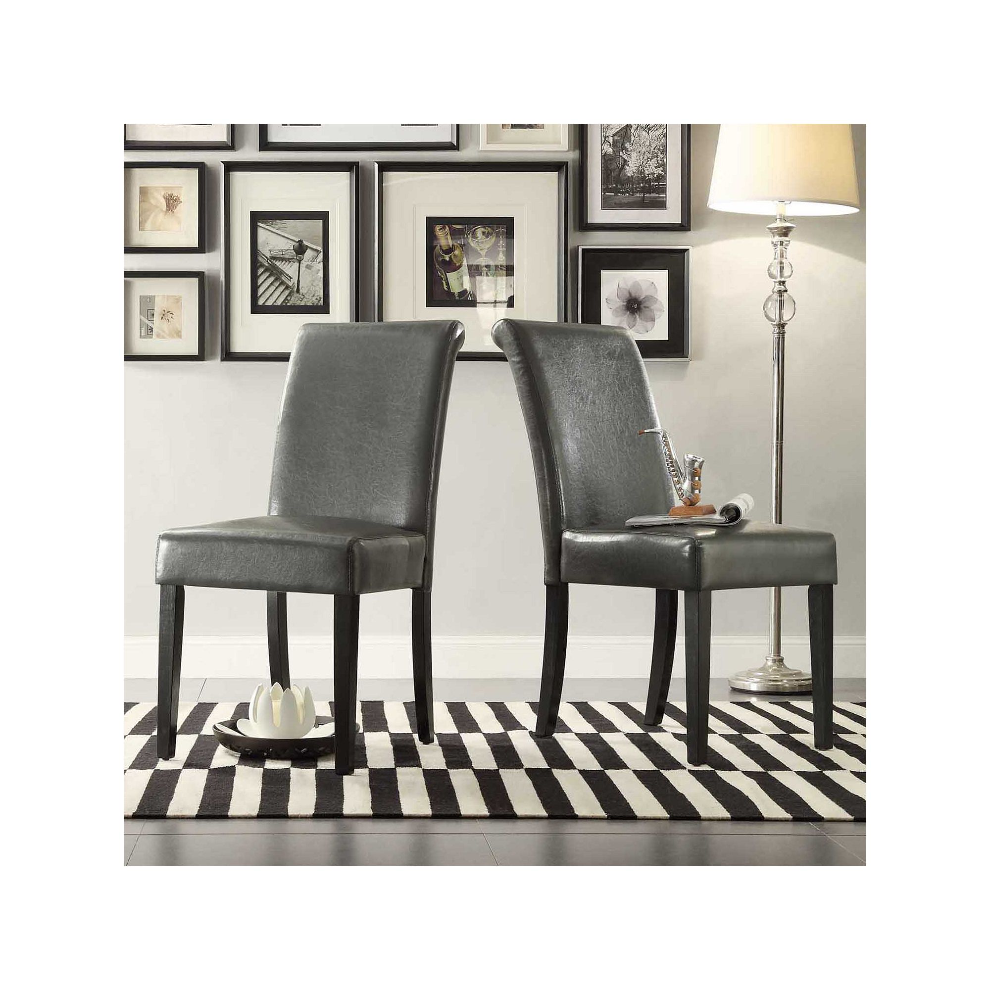 HomeVance 2-piece Jansen Parson Chair Set, Gray