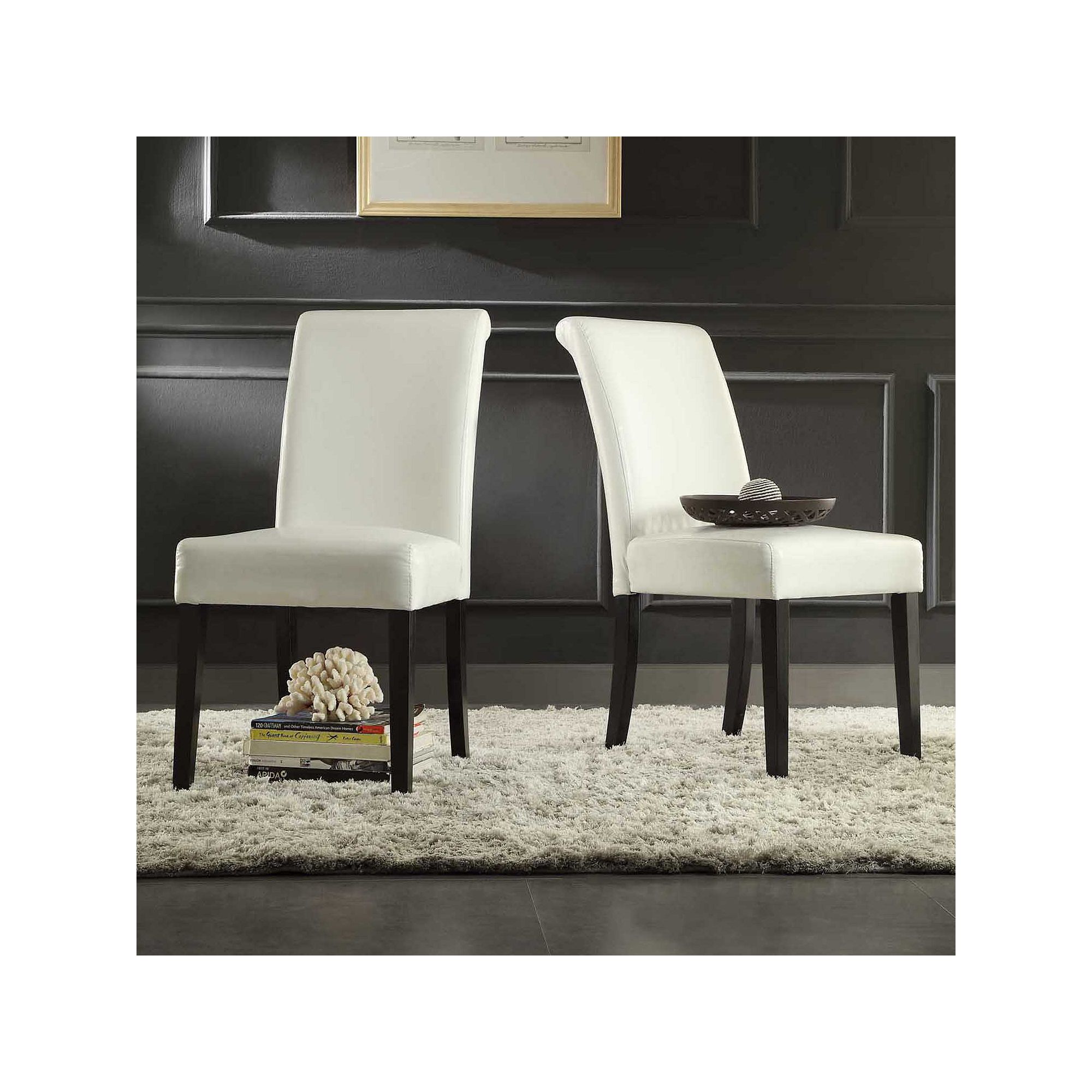 HomeVance 2-piece Jansen Parson Chair Set, White