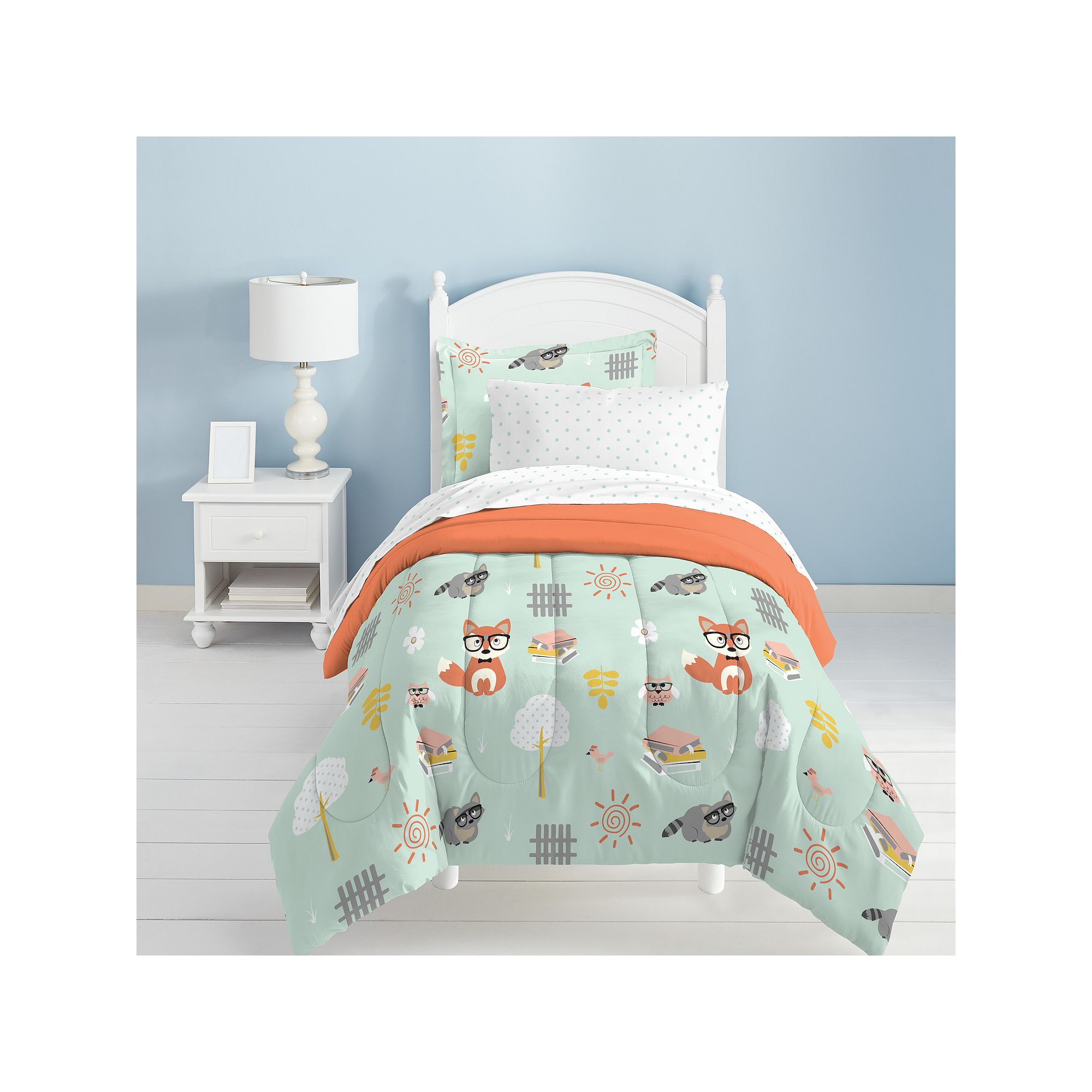 Dream Factory Woodland Friends 5-piece Twin Bed Set, Green