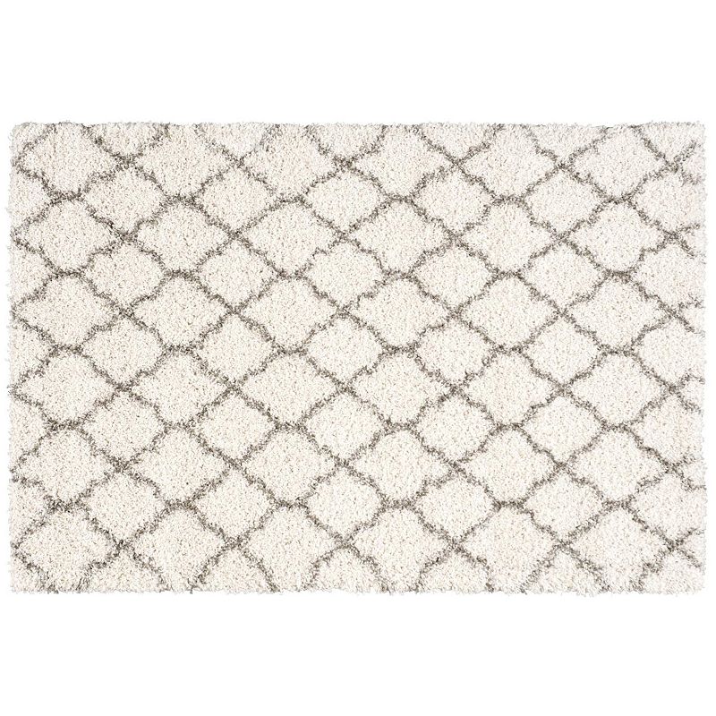 17589743 Nourison Amore Trellis Shag Rug, Lt Beige, 2X10 Ft sku 17589743