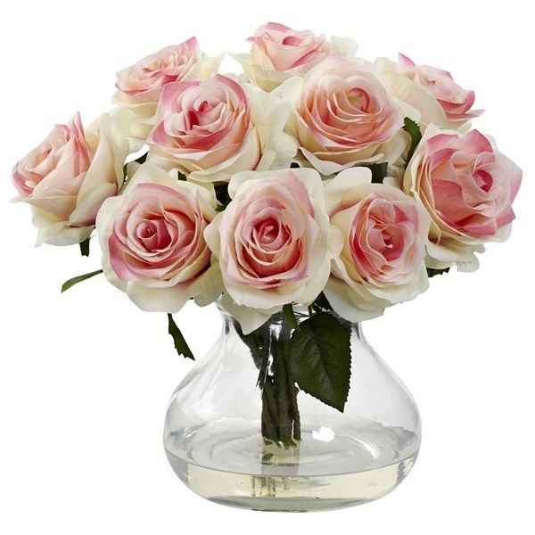 Nearly Natural Rose Floral Arrangement 9343