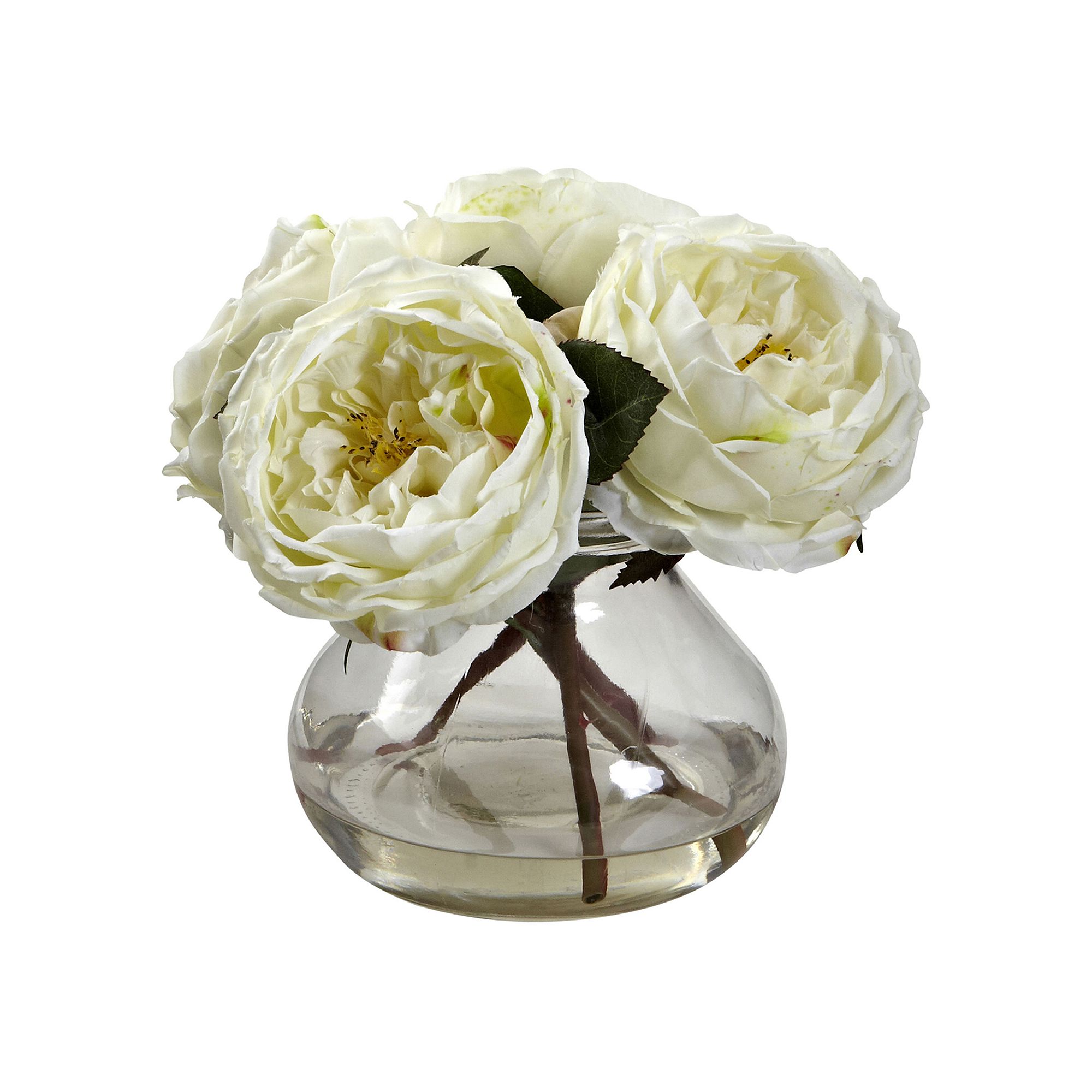 nearly natural Fancy Rose Arrangement, White