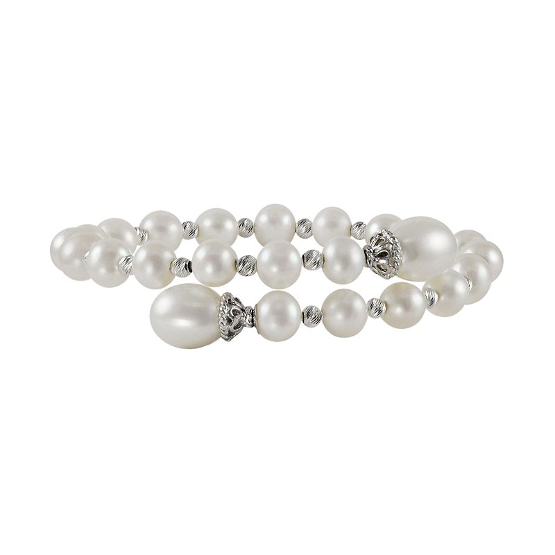 PearLustre by Imperial Sterling Silver Freshwater Cultured Pearl Bead Cuff