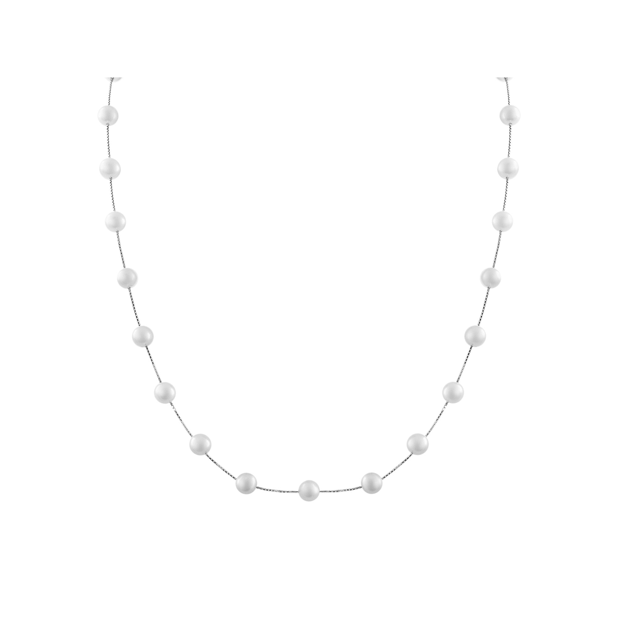 PearLustre by Imperial 10k White Gold Freshwater Cultured Pearl Station Ne