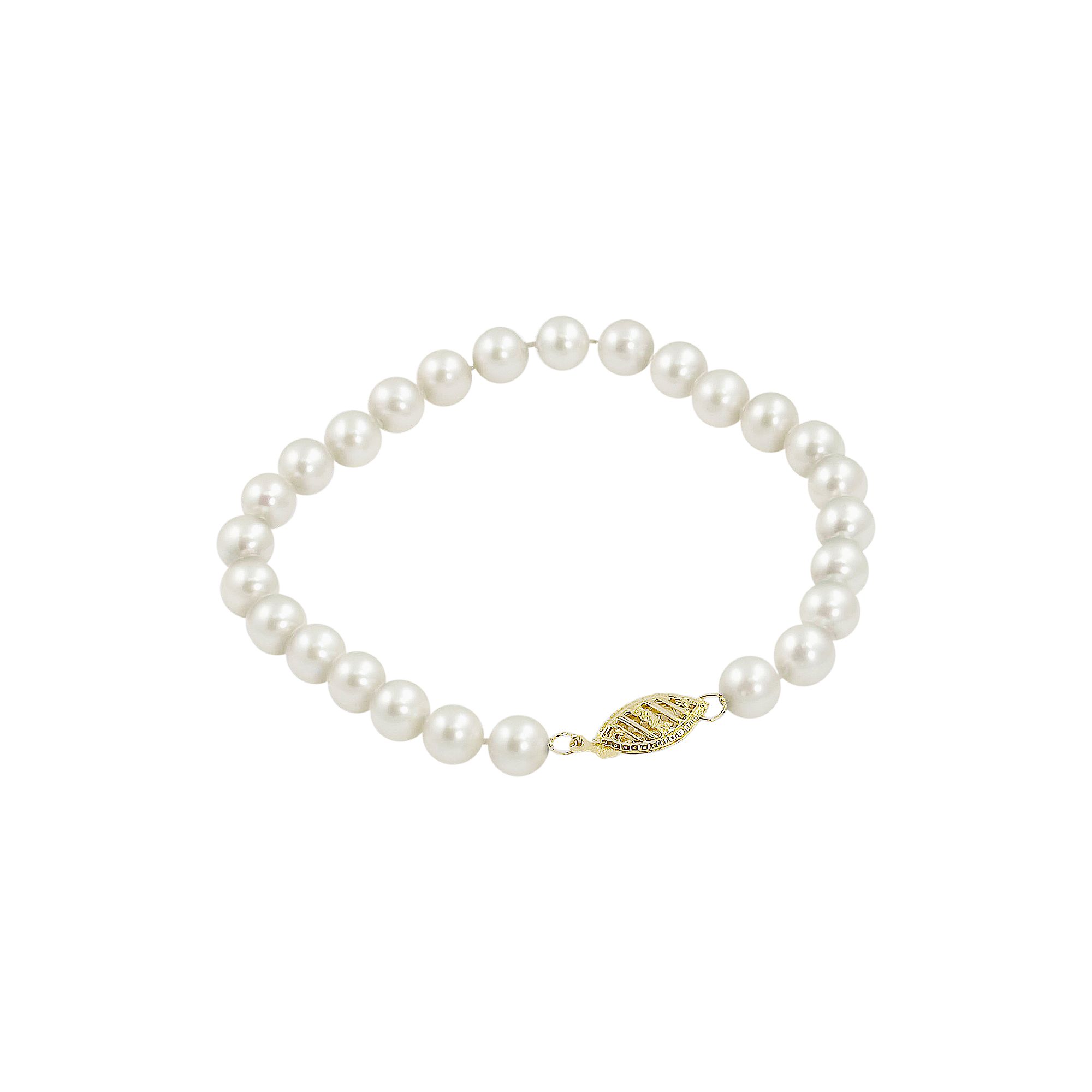 PearLustre by Imperial 10k Gold Freshwater Cultured Pearl Bracelet - 7.5-i