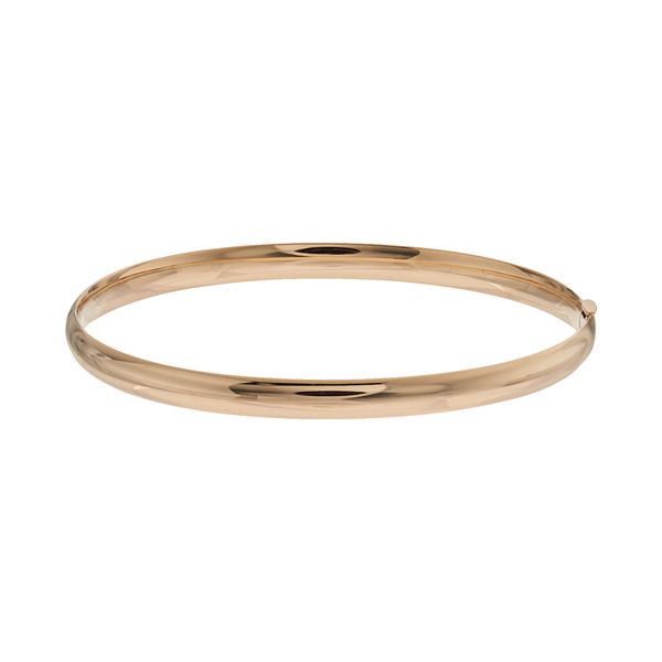 Everlasting Gold 10k Gold Hinged Bangle Bracelet