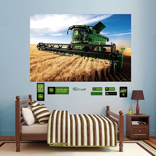 John Deere Combine Mural Wall Decals by Fathead