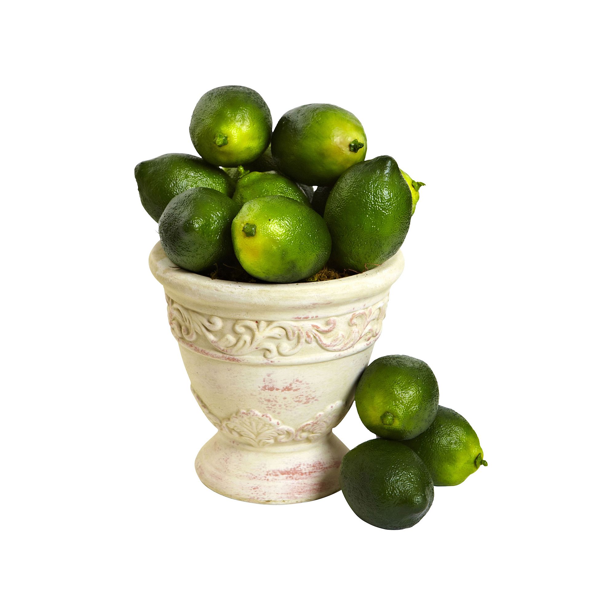 99361528 nearly natural 12-piece Faux Lime Set, Green sku 99361528