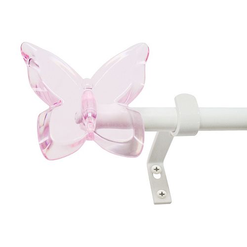 Decopolitan Butterfly Adjustable Curtain Rod - 28'' x 48''