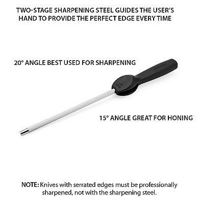 Farberware EZ Angle Bolster Sharpening Steel