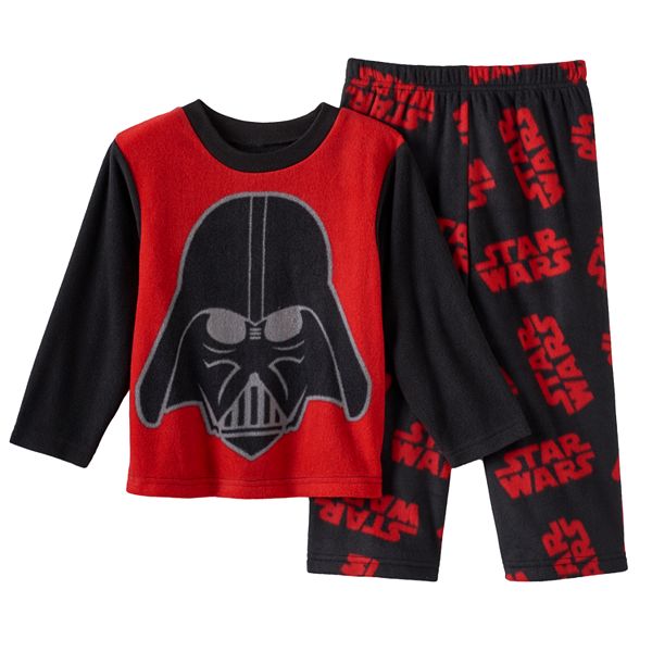 Star Wars Toddler Boy's Darth Vader 2-Piece Fleece Pajama Set Sleepwear 2T Ruler red 