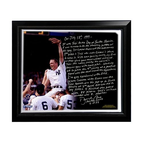 Steiner Sports New York Yankees David Cone Yogi Berra Day Perfect Game Facsimile 22 x 26 Framed St...