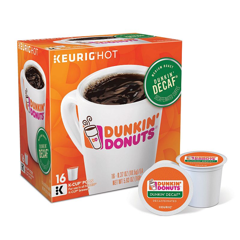 UPC 881334006605 product image for Dunkin' Donuts Decaf Coffee, Keurig K-Cup Pods, Medium Roast, 16 Count | upcitemdb.com