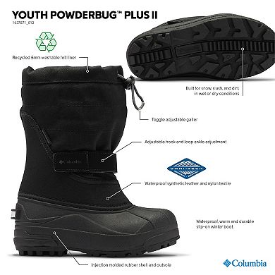 Columbia Powderbug Plus II Kids' Waterproof Snow Boots