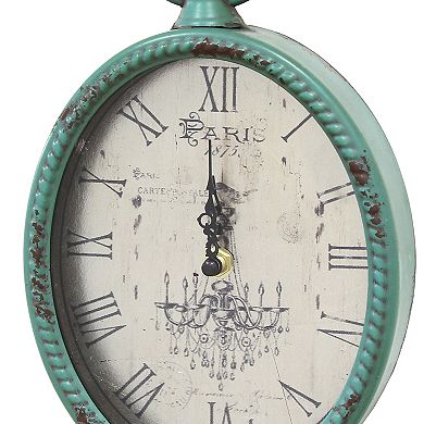 Stratton Home Decor Distressed Vintage Wall Clock