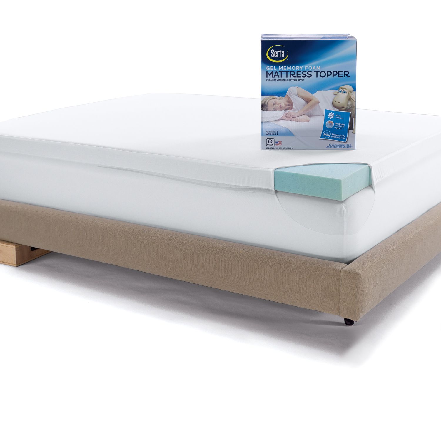 serta pillow top and memory foam mattress topper