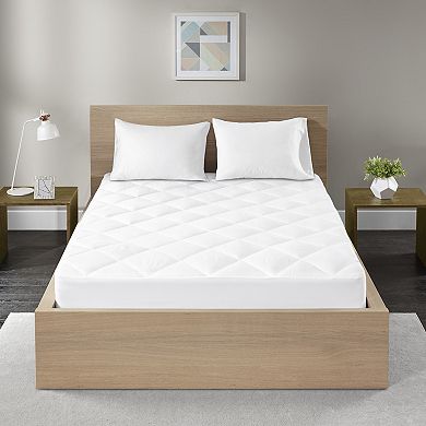 Madison Park Quiet Nights 300 Thread Count Cotton Sateen Waterproof Mattress Pad