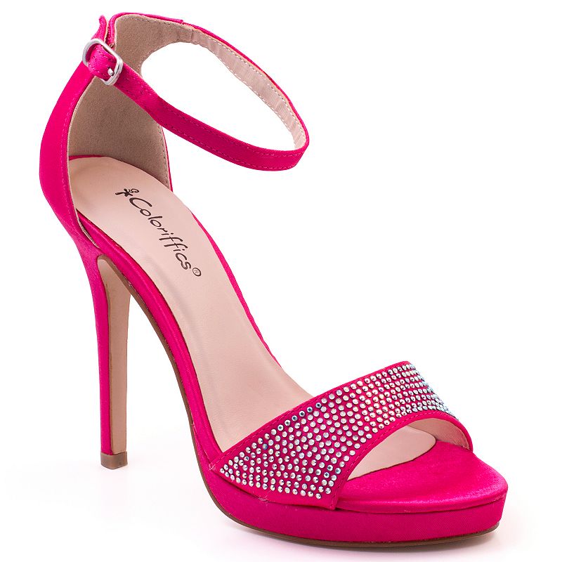 Coloriffics Kayla Women's Ankle Strap Dress High Heels