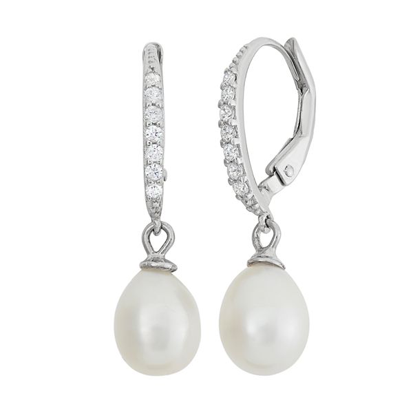 Designs by Gioelli Freshwater Cultured Pearl & Cubic Zirconia Sterling ...