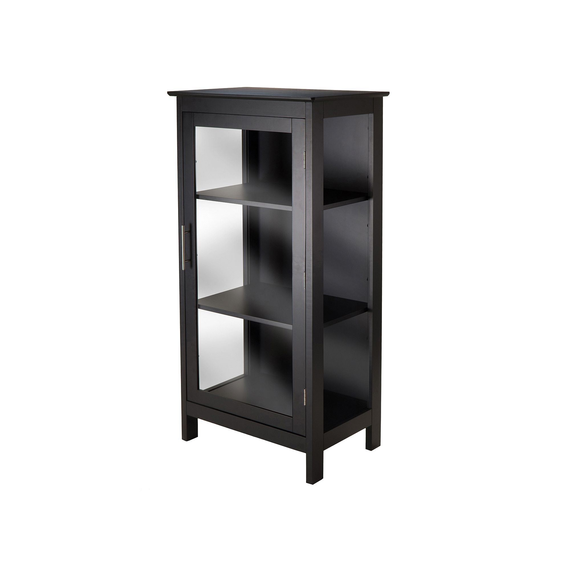 Winsome Poppy 3-Shelf Display Cabinet, Black