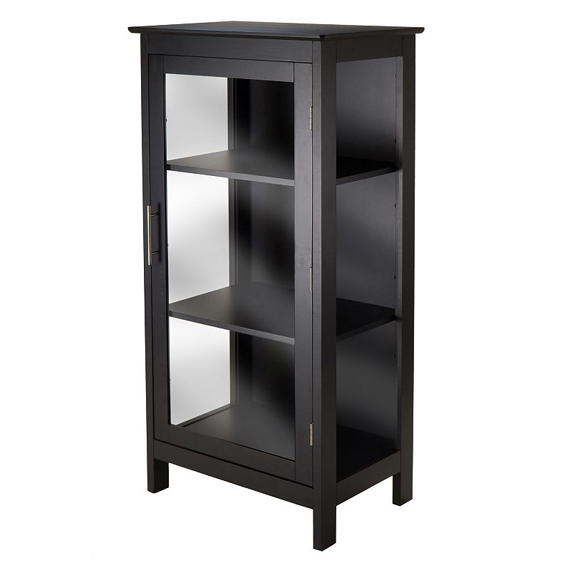 Winsome Poppy 3-Shelf Display Cabinet, Black