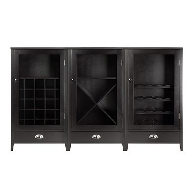 Winsome 3-piece Bordeaux Wine Cabinet Set