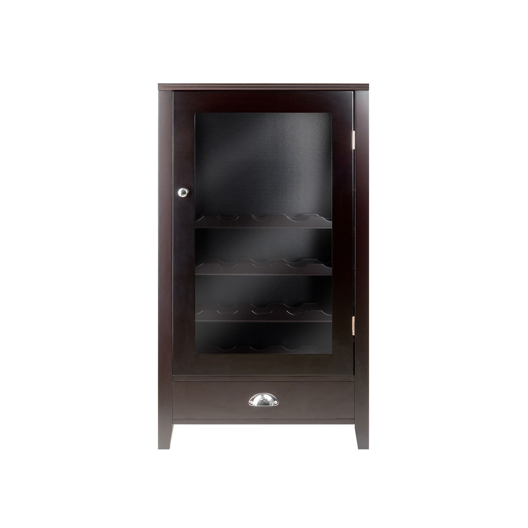 Winsome Bordeaux 20-Bottle Wine Cabinet, Brown