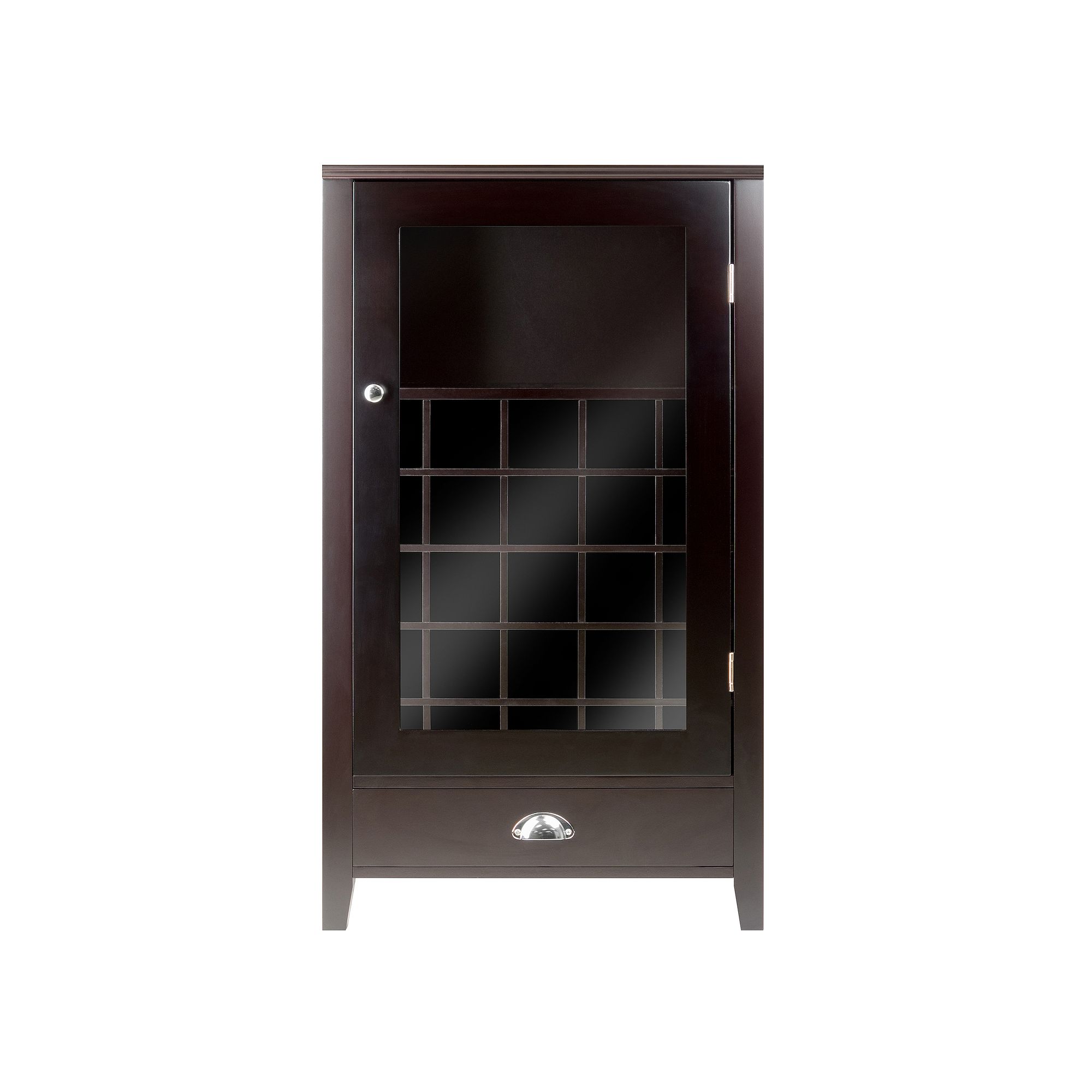 Winsome Bordeaux 25-Bottle Wine Cabinet, Brown