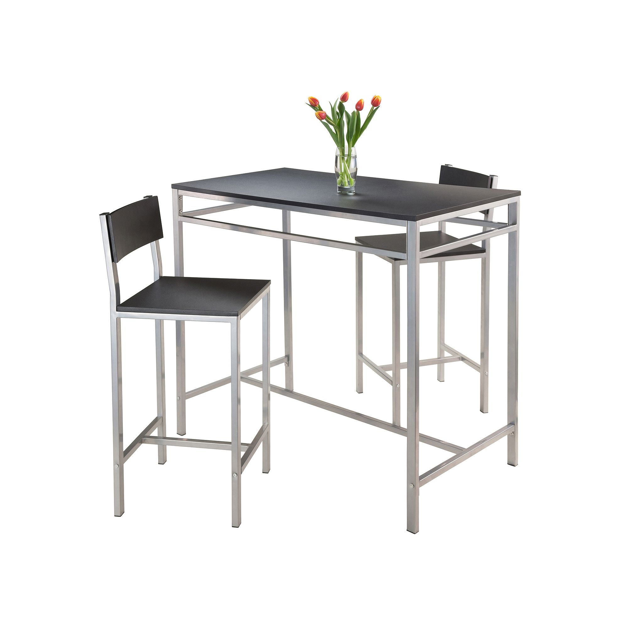 Winsome 3-piece Hanley Dining Set, Black