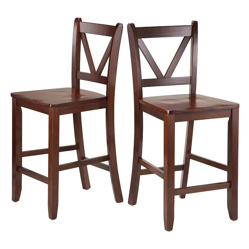 99388629 Winsome 2-piece Victor Counter Stool Set, Brown sku 99388629