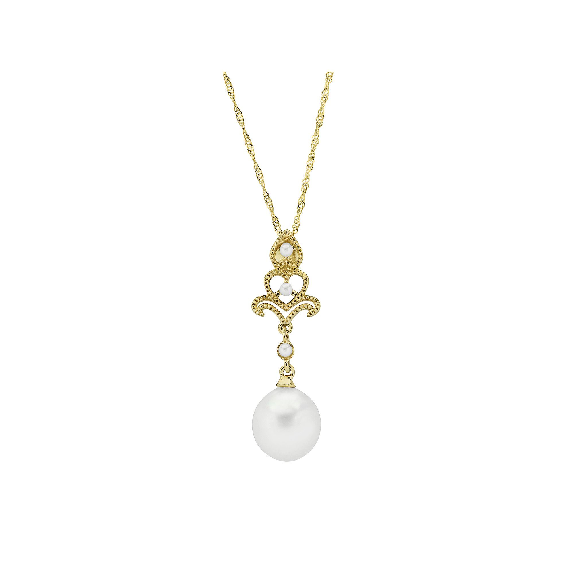 PearLustre by Imperial Freshwater Cultured Pearl 14k Gold Pendant, Womens