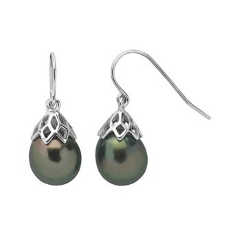 PearLustre by Imperial Tahitian Cultured Pearl Sterling Silver Drop Earrings