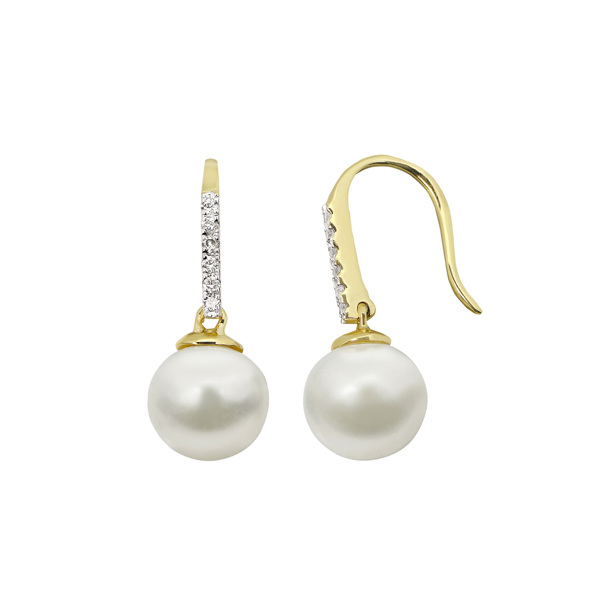 PearLustre by Imperial Freshwater Cultured Pearl Diamond Accent 14k Gold Dr