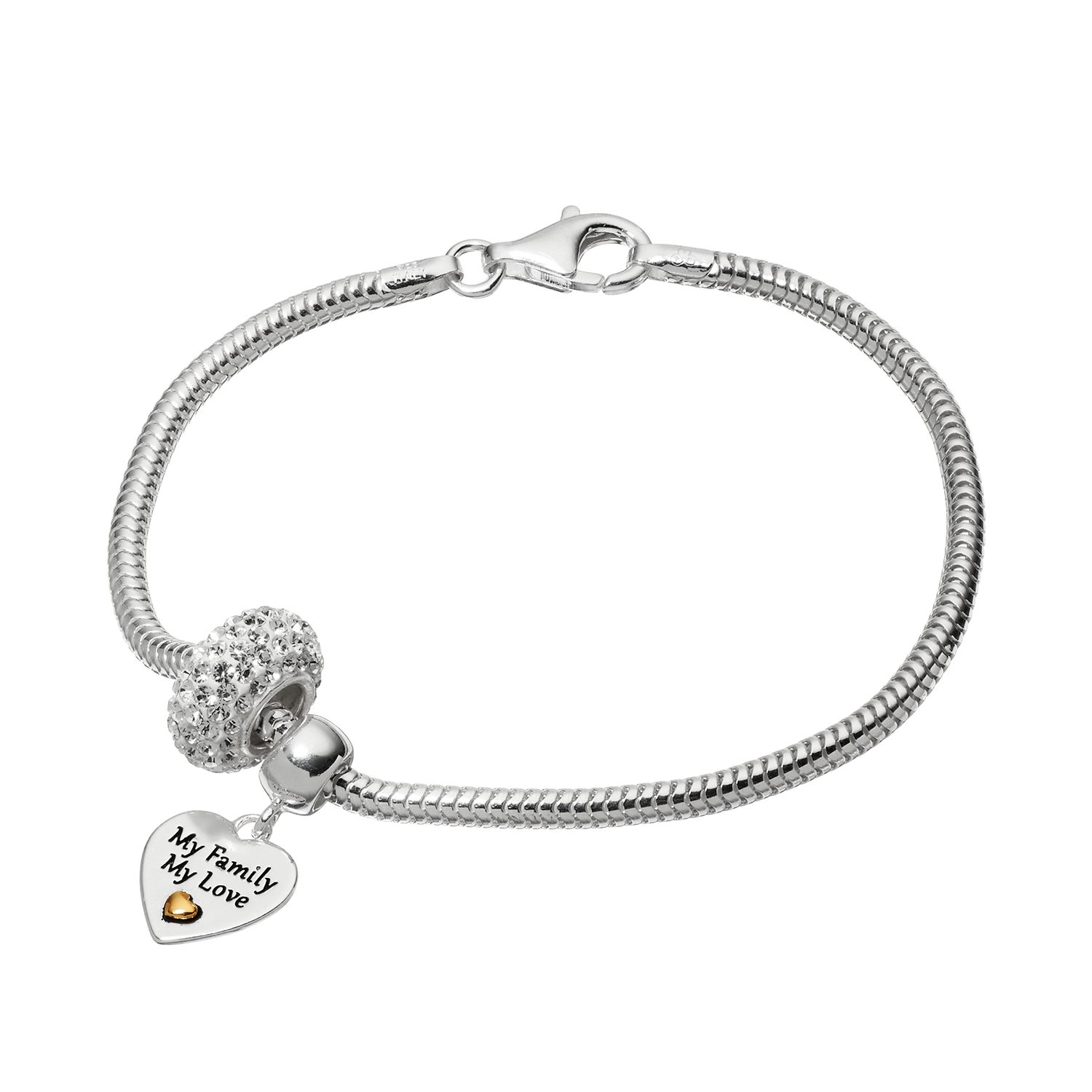 gold chain bracelet with heart charm