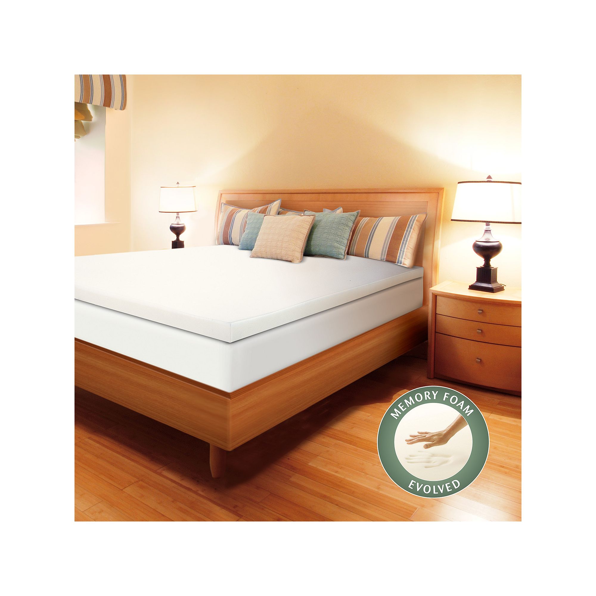 Enhance 3-inch Memory Foam Mattress Topper, White