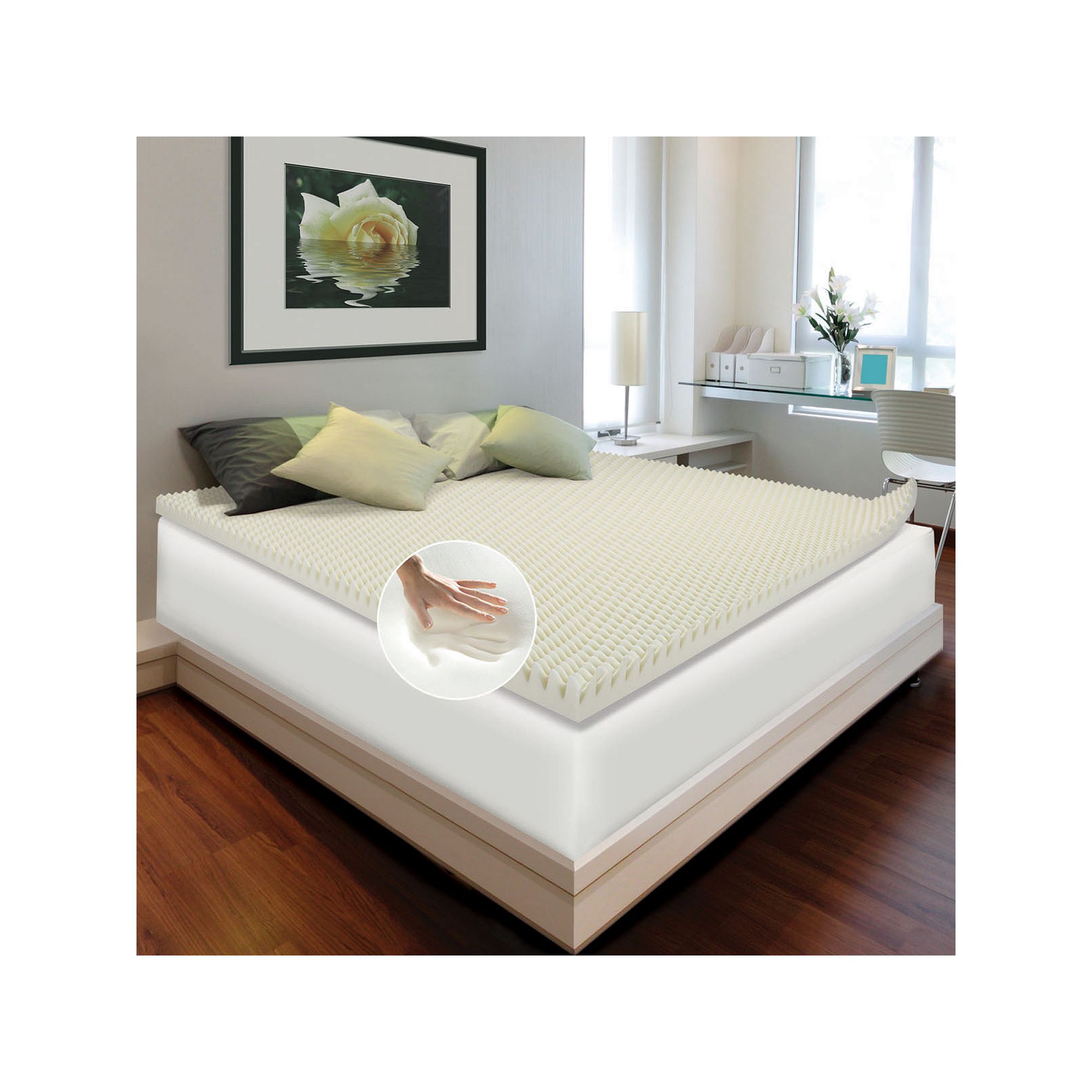 Enhance Comfort Loft 3-inch Memory Foam Mattress Topper, Multicolor