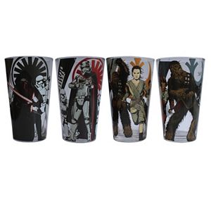 Star Wars: Episode VII The Force Awakens 4-pc. Hero & Villain Glass Set
