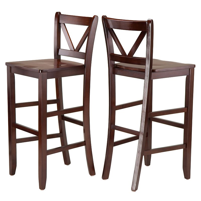 Winsome 2-piece Victor Bar Stool Set, Brown