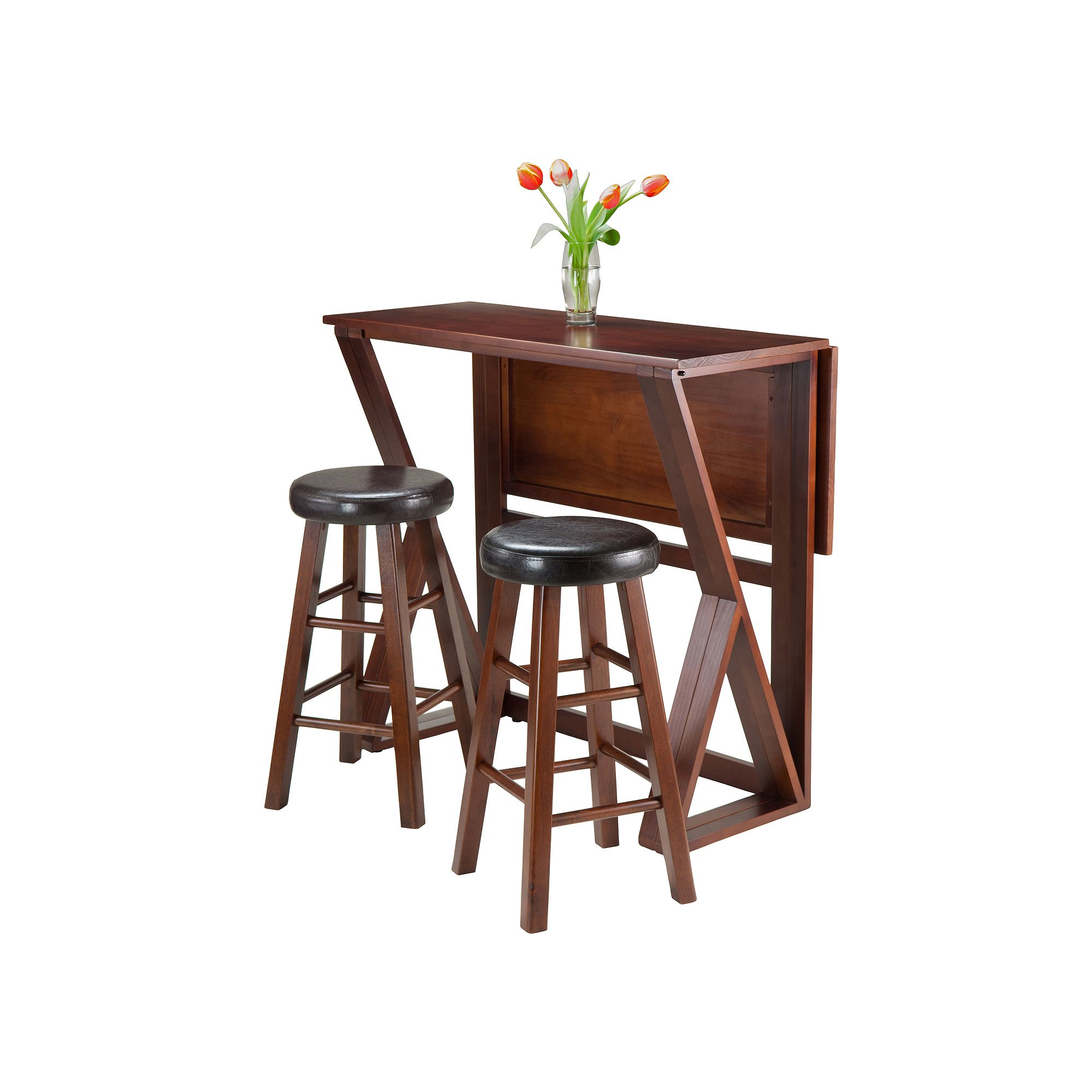Winsome 3-piece Harrington Drop Leaf Dining Set, Antique Brown