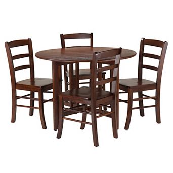 Winsome 5 pc Alamo Curved Ladder Chairs Dining Set