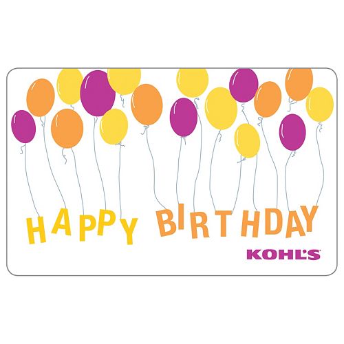 Happy Birthday Balloons Gift Card