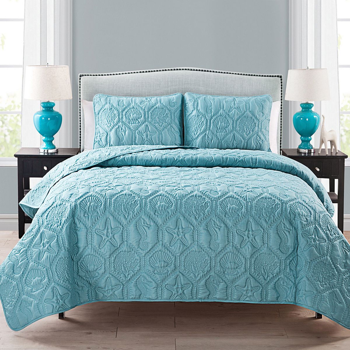 The Queen Size VCNY Home Shore Quilt Sets  $28.49