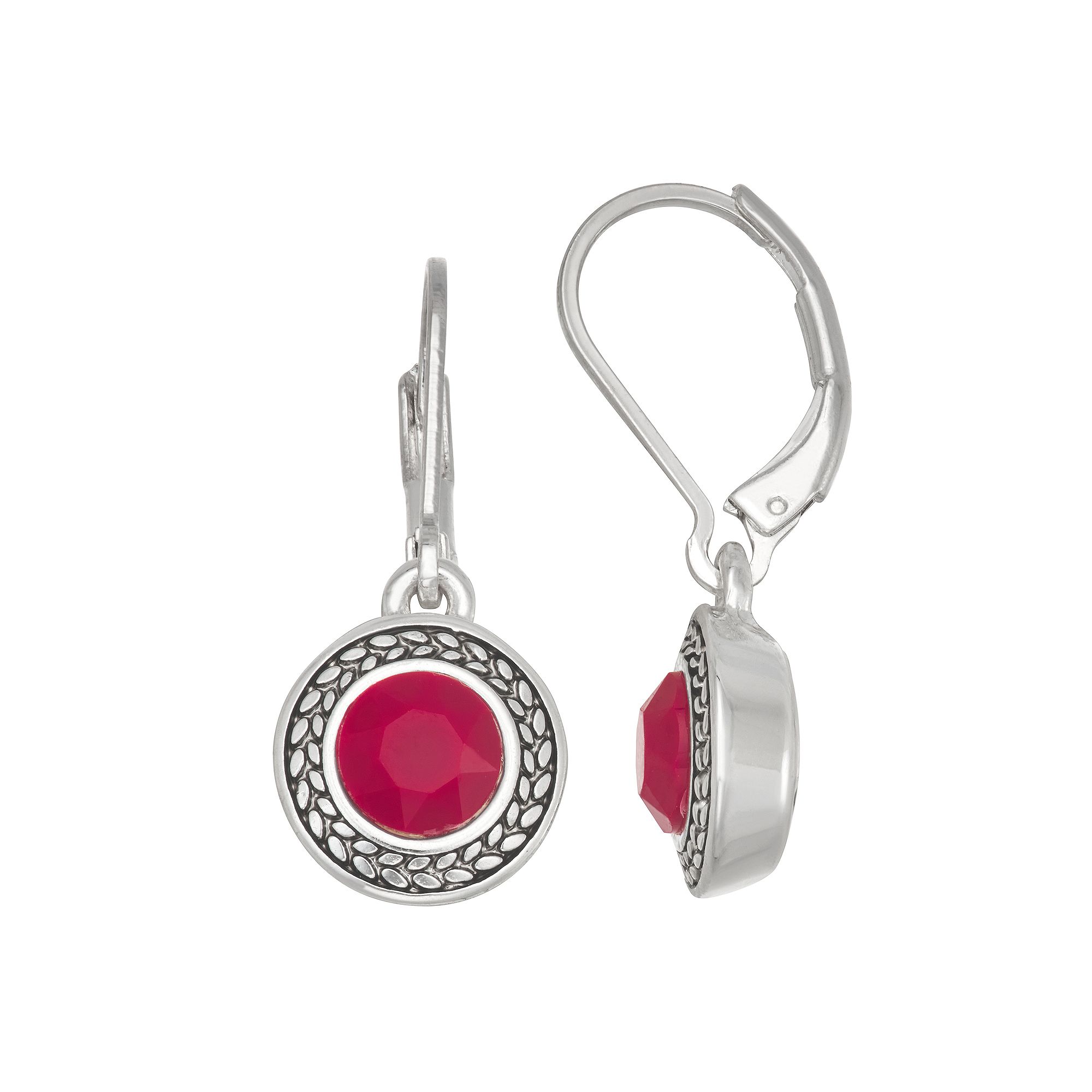 Napier Drop Earrings, Womens, Red