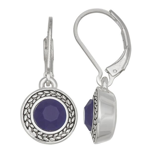 Napier Drop Earrings - Dark Blue