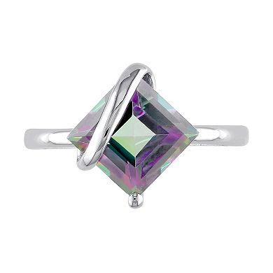 Stella Grace Exotic Green Topaz 10k White Gold Ring