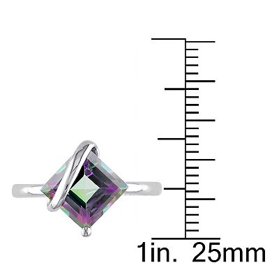 Stella Grace Exotic Green Topaz 10k White Gold Ring