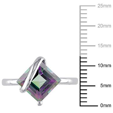Stella Grace Exotic Green Topaz 10k White Gold Ring